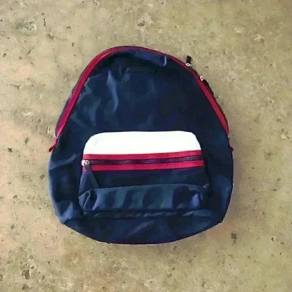 Tommy Hilfiger Small Blue Red White Women' s Backpack  EUC - Picture 2 of 5